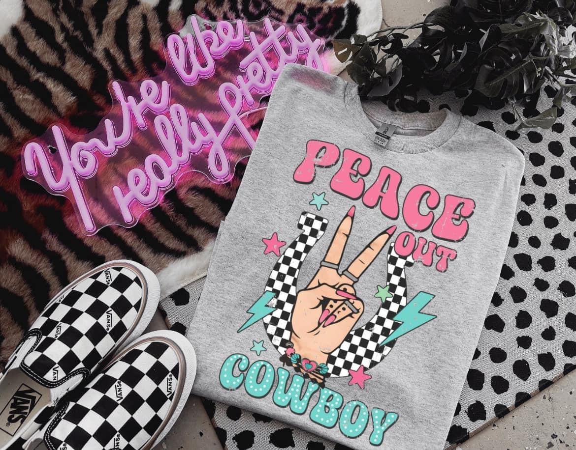 Peace Out Cowboy Crewneck