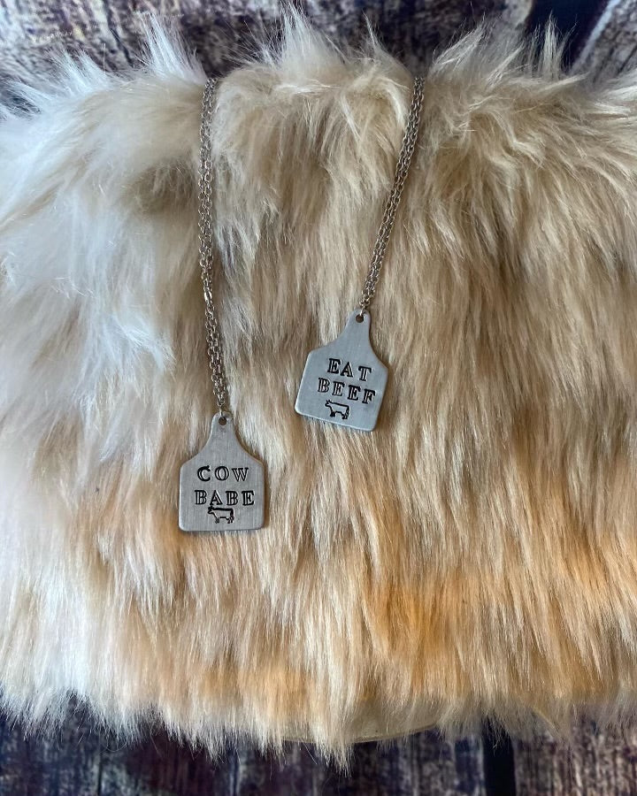 Stamped Metal Necklace