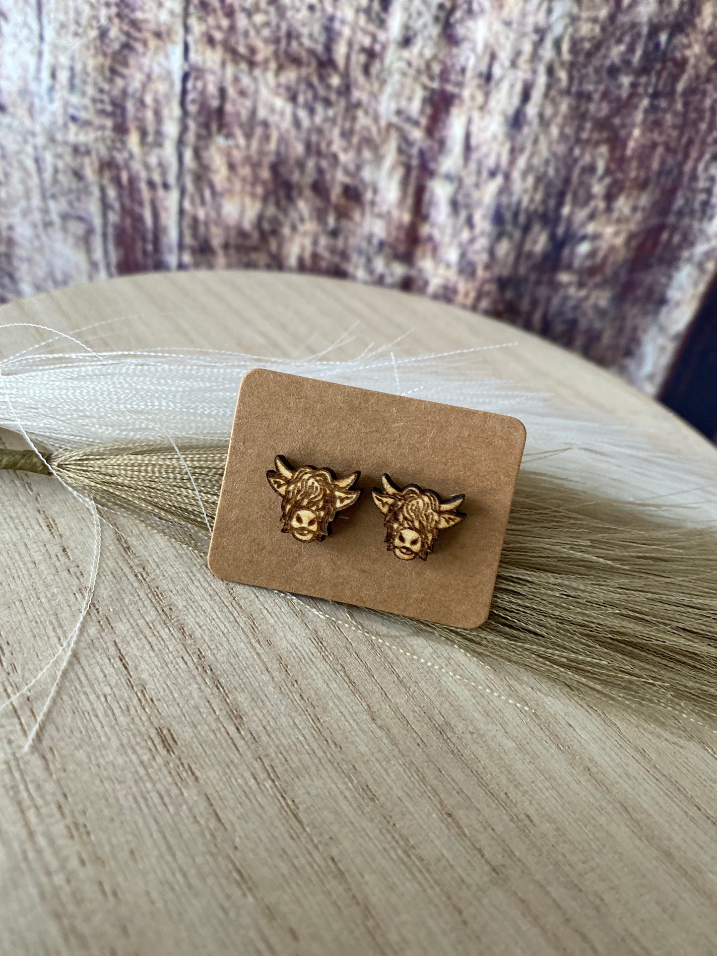 Highland Cow Stud Earrings