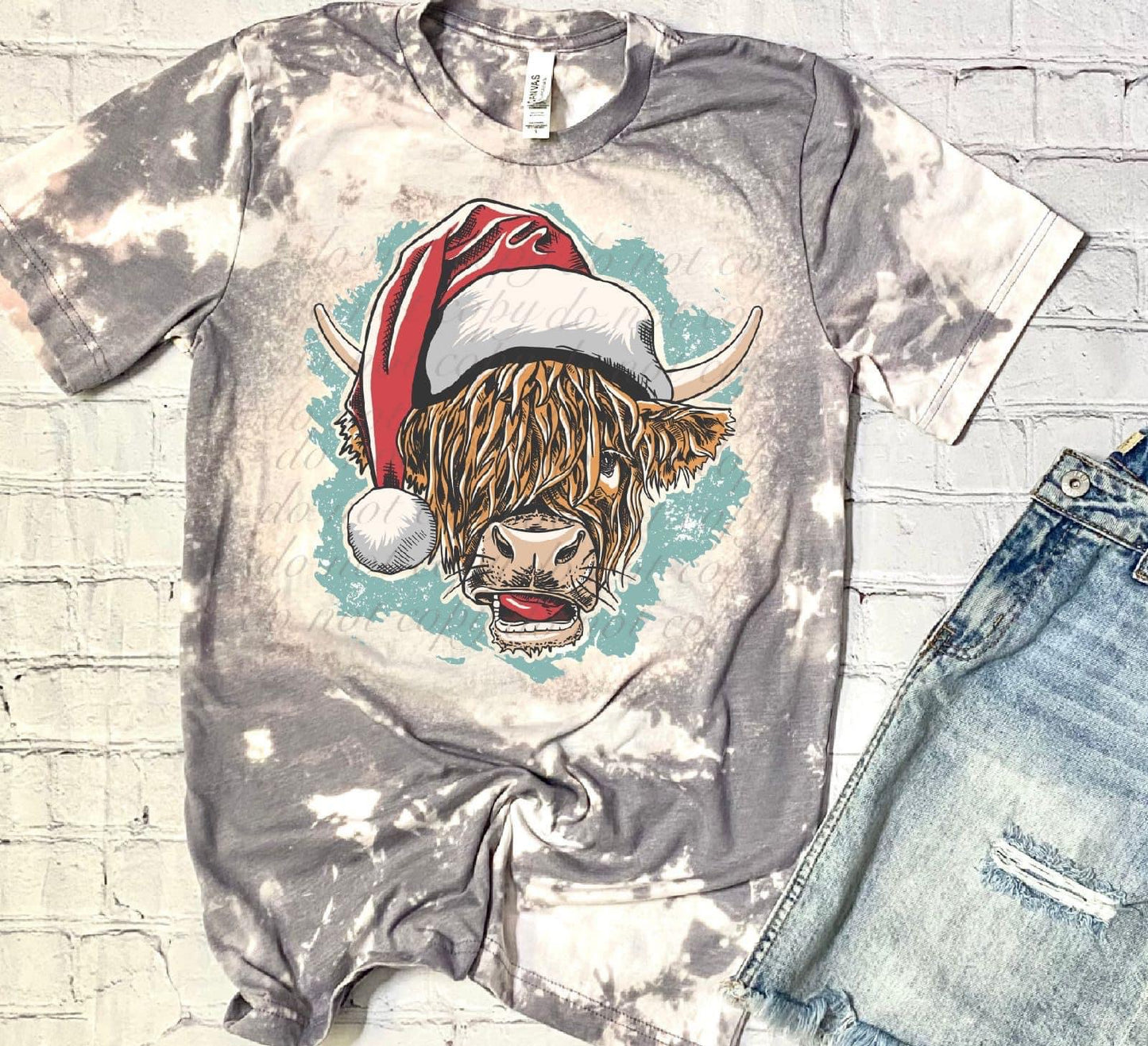 Santa Hat Highland T-Shirt