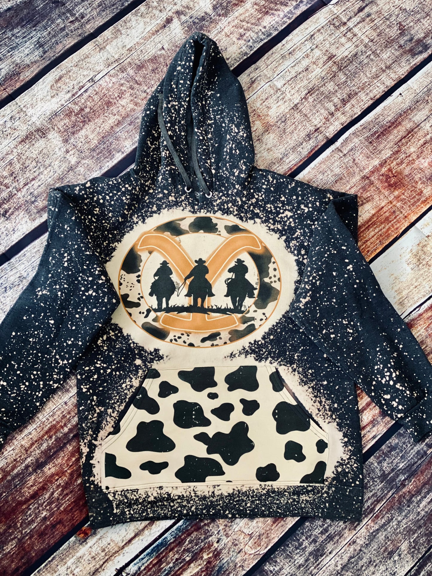 Cow Print YS Hooded Sweatshirt