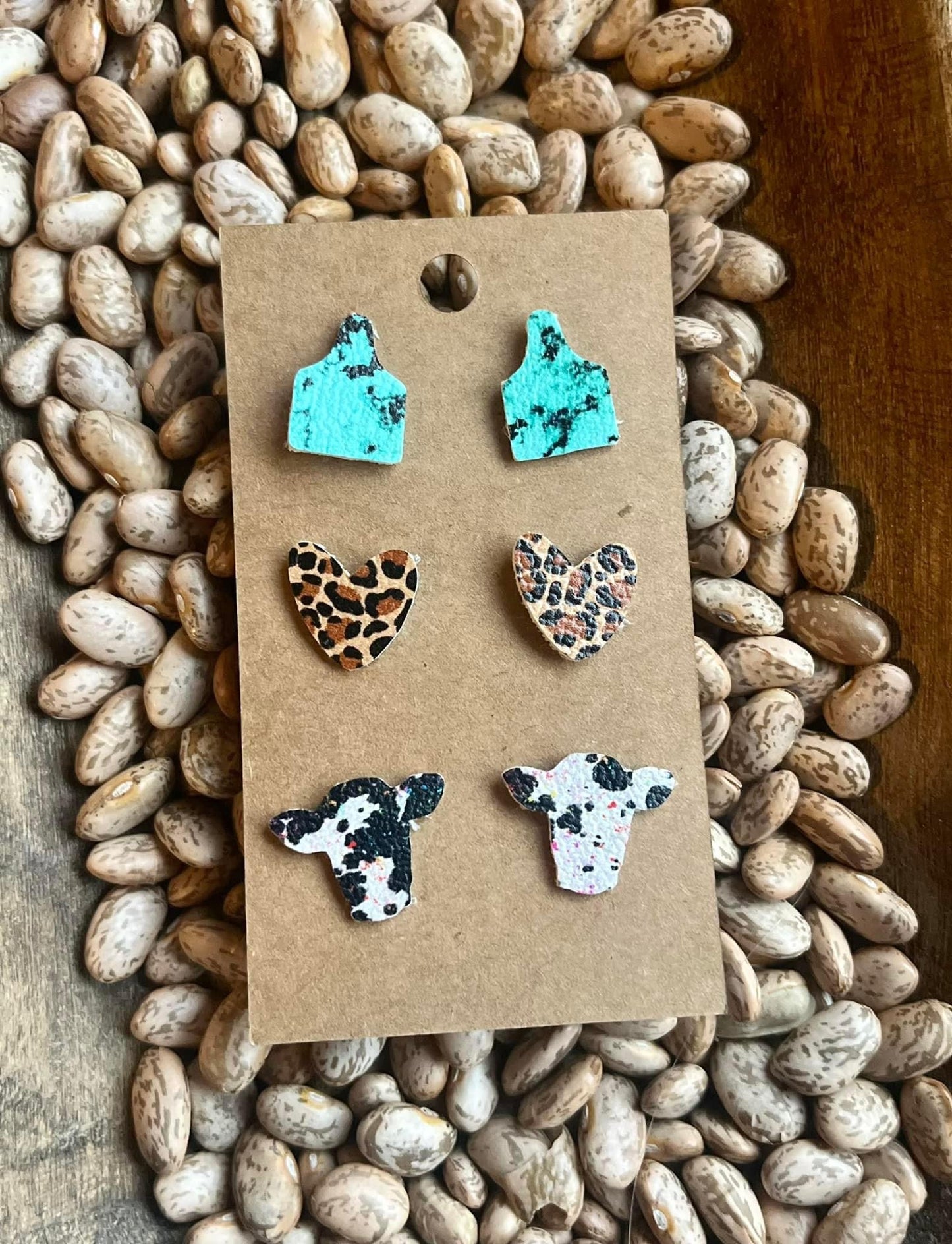 Western Farm Faux Earring Set
