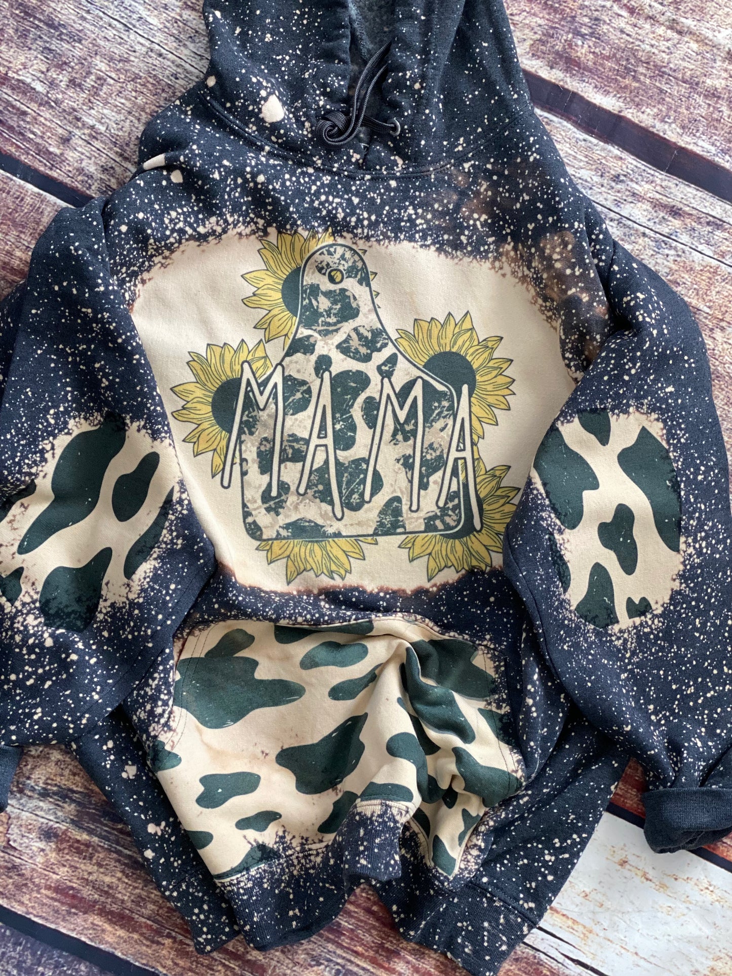 Mama Cow Tag Hooded Sweatshirt