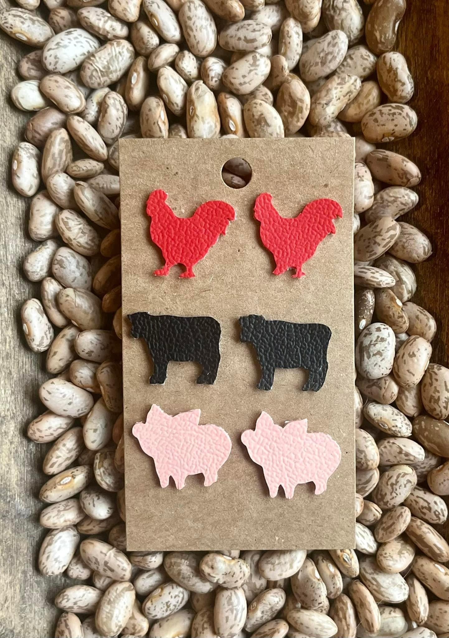 Western Farm Faux Earring Set