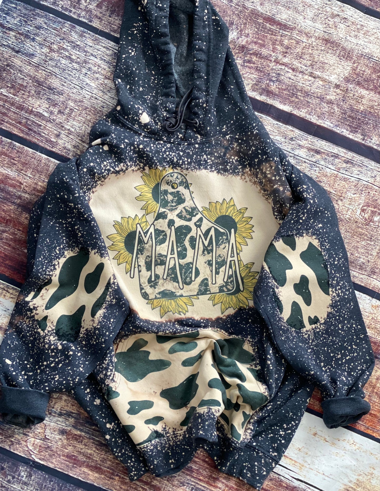 Mama Cow Tag Hooded Sweatshirt