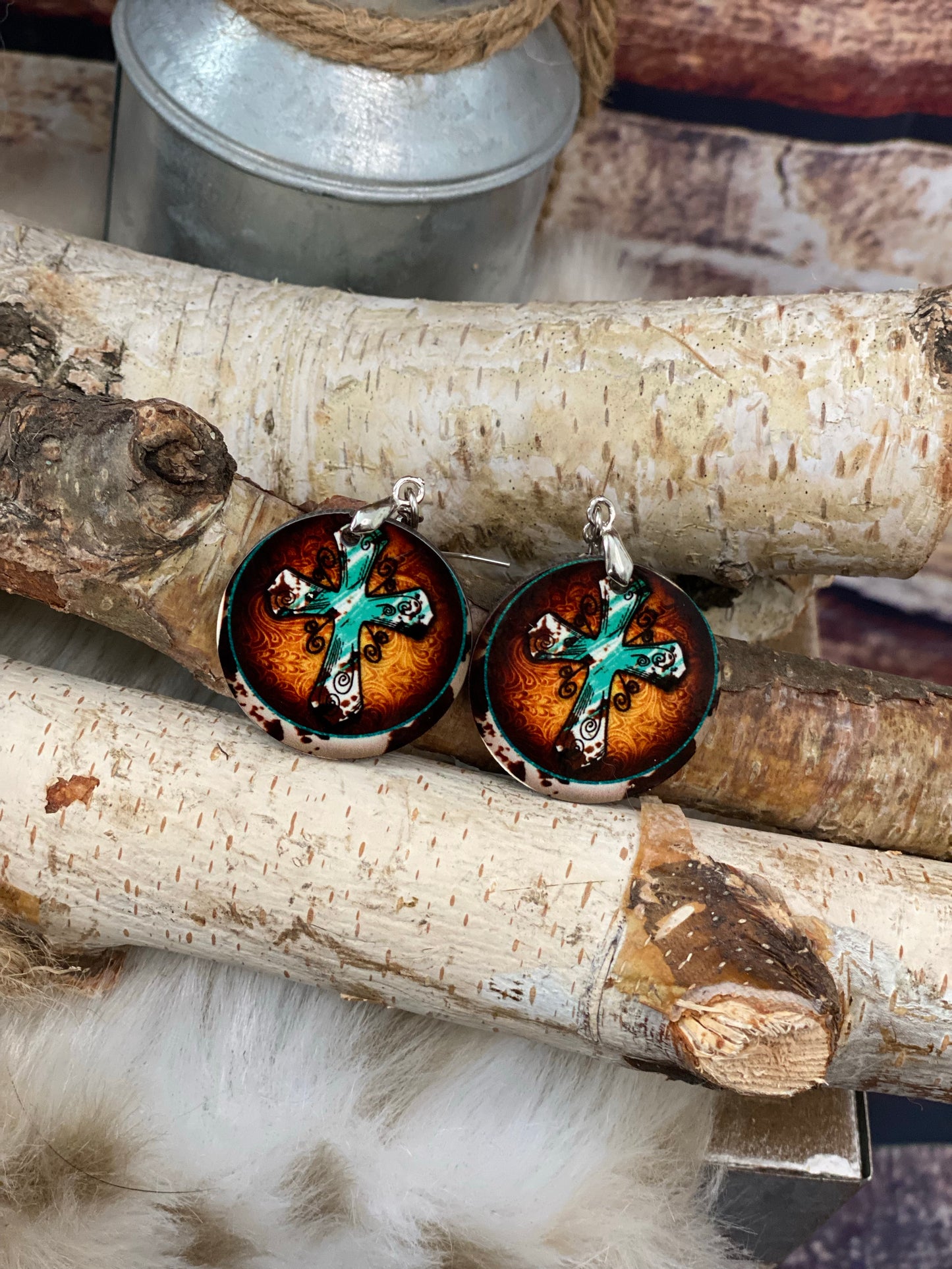 Western Feel Round Earring