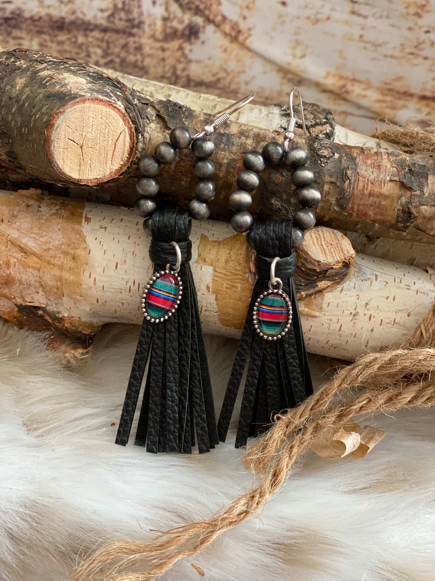 Pearl Loop Serape Earrings