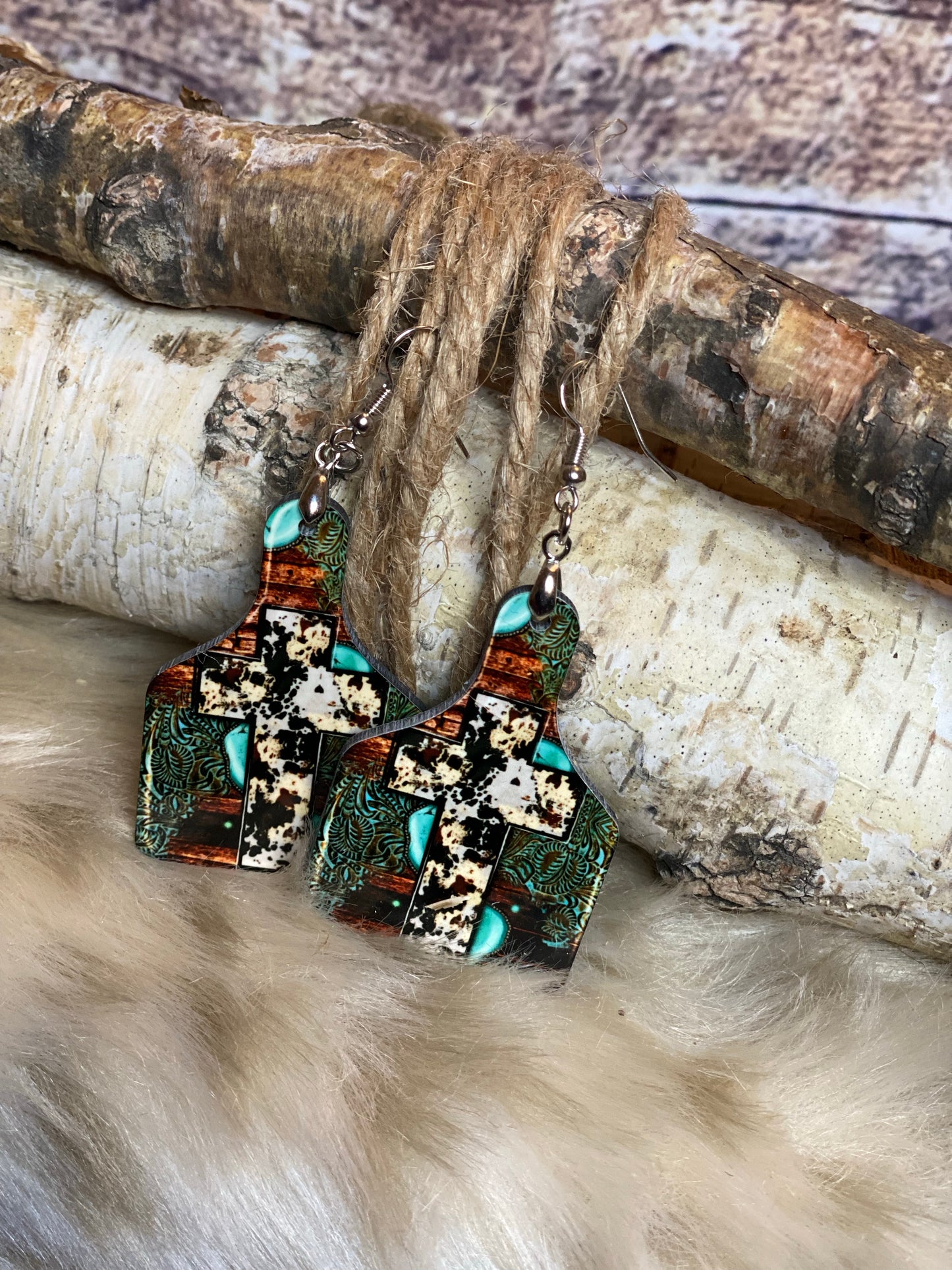 Cross Cow Truq Earring