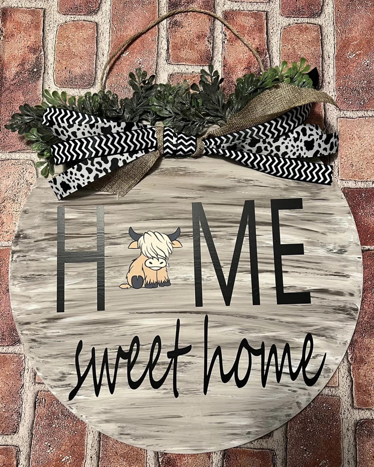 Home Sweet Home Round Custom Sign