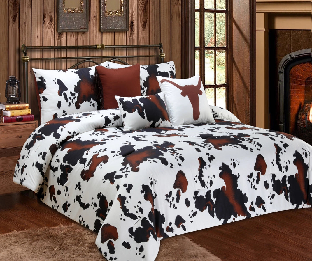 Longhorn Western Cow 6pc Comforter Set
