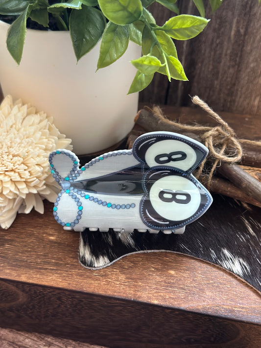 8 Ball Hair Clip