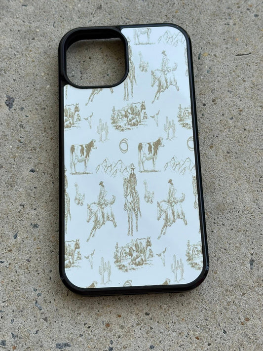 Vintage Cowboy Scene Phone Case