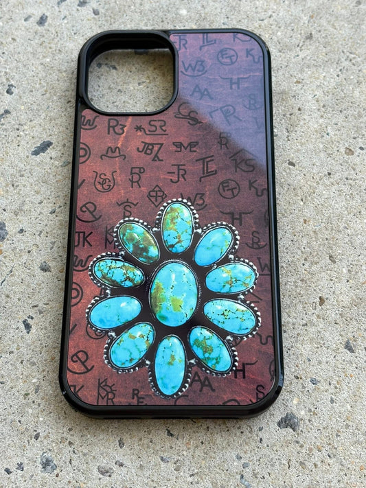 Branded Turq Concho Phone Case
