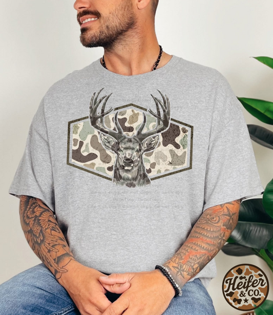 Deer Head Camo T-Shirt