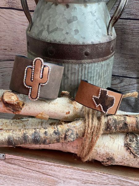 Cactus & Texas Cuff Bracelet