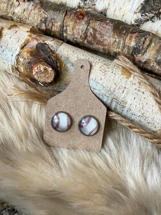 Baseball Metal Earring