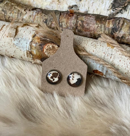 Traditional Cowprint Earring