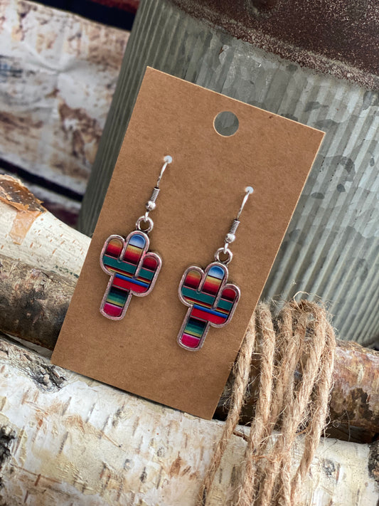 Cactus Serape Earring
