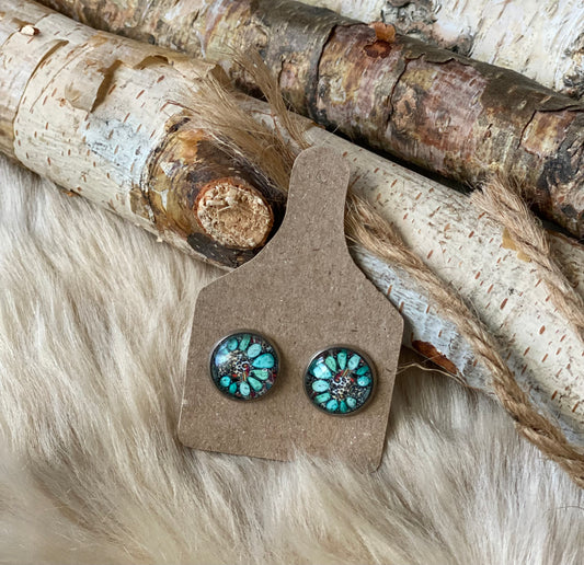 Blossom Print Stud Earring