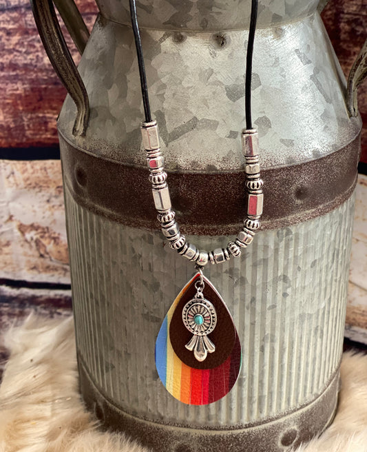 Faux Tear Colored Necklace