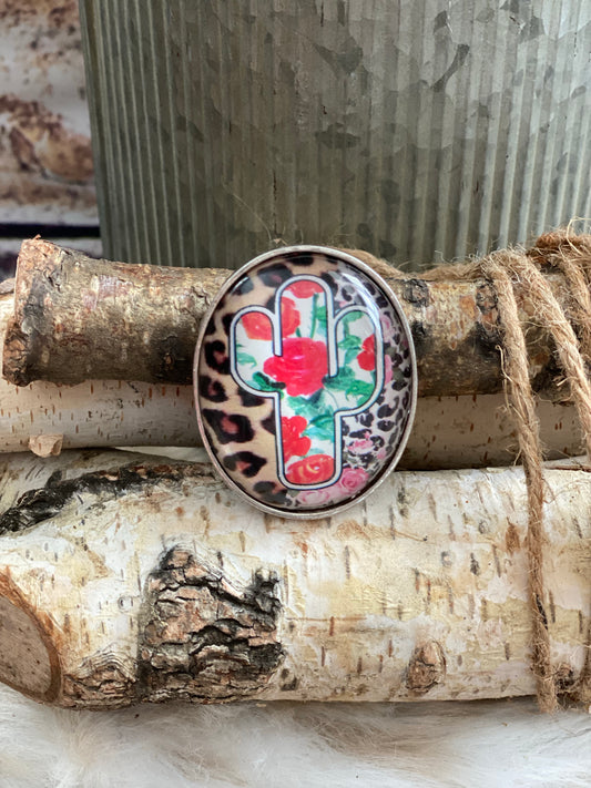 Rose Cheetah Cactus Phonegrip