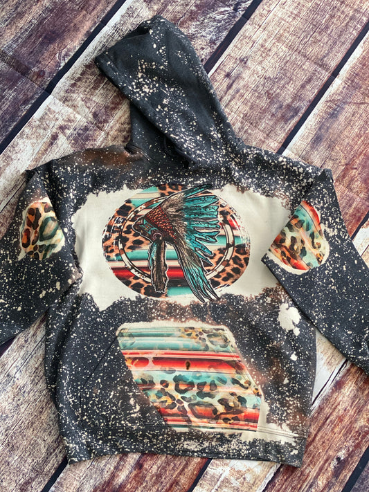 Feathered Indian Hooded Sweatshirt