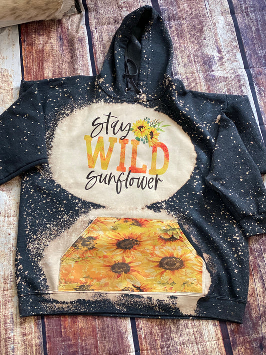 Stay Wild Sunflower Hooded Sweatshirt